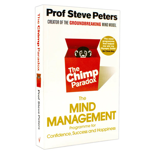 Paperback of The Chimp Paradox by Professor Steve Peters, showing the book cover with title and author.