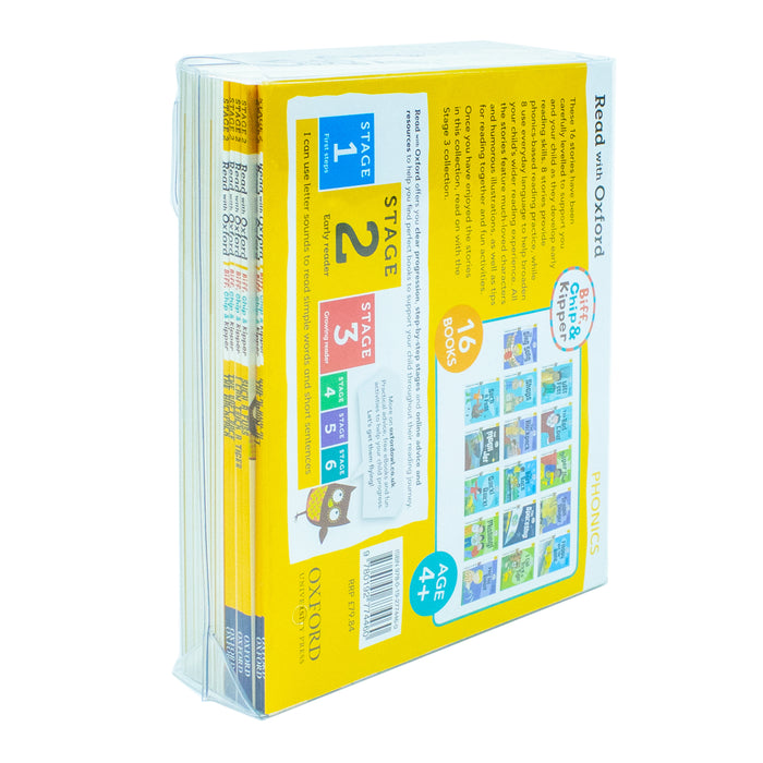 Biff, Chip and Kipper: Read with Oxford Stage 2, 16 Books Collection Set by Roderick Hunt - The Book Bundle
