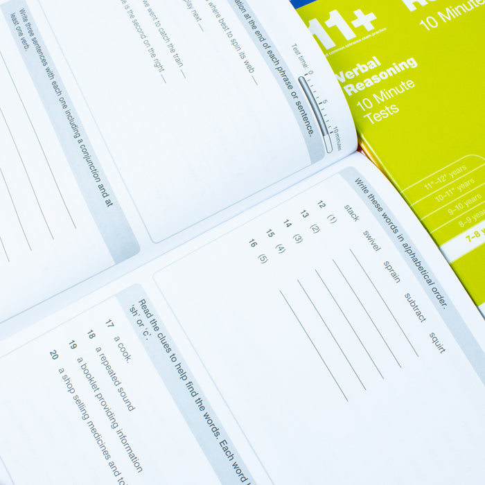 Bond 11+: 10 Minute Tests ,7-8 years Bundle: English, Maths, Non-verbal Reasoning, Verbal Reasoning - The Book Bundle