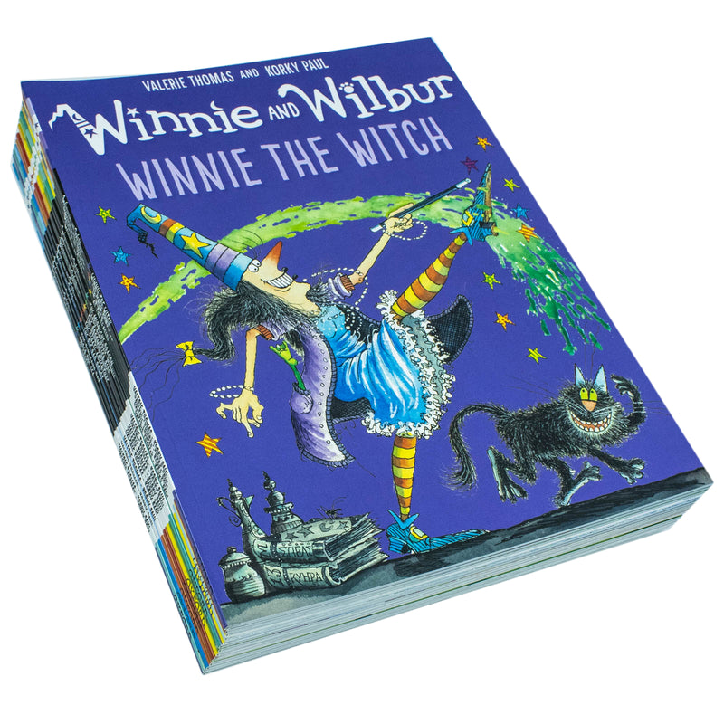 Winnie and Wilbur Series 16 Books Bag Collection Set By Valerie Thomas - The Book Bundle