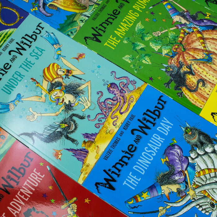 Winnie and Wilbur Series 16 Books Bag Collection Set By Valerie Thomas - The Book Bundle