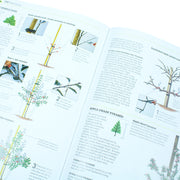 DK book cover titled "RHS Pruning and Training" by Christopher Brickell and David Joyce, featuring plants and pruning tools on the cover.