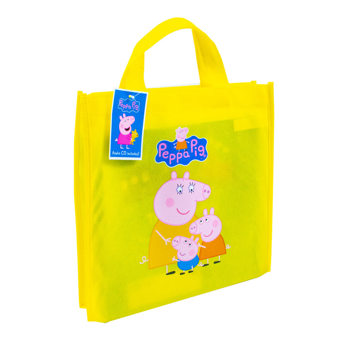 Peppa Pig Yellow Bag 10 Books Collection Set including CD (The Train Ride, Pedro’s Pirate Treasure) - The Book Bundle