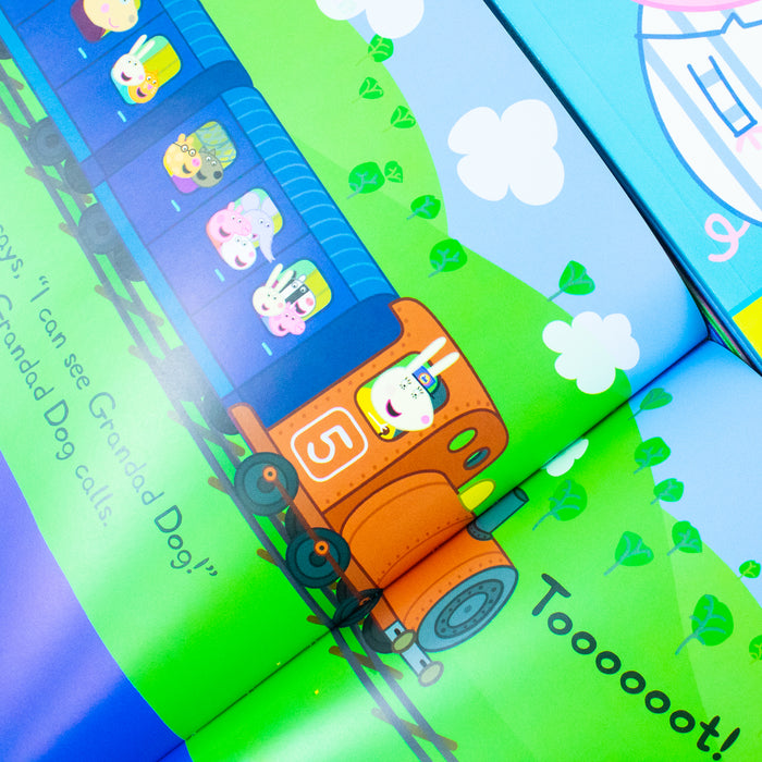 Peppa Pig Yellow Bag 10 Books Collection Set including CD (The Train Ride, Pedro’s Pirate Treasure) - The Book Bundle