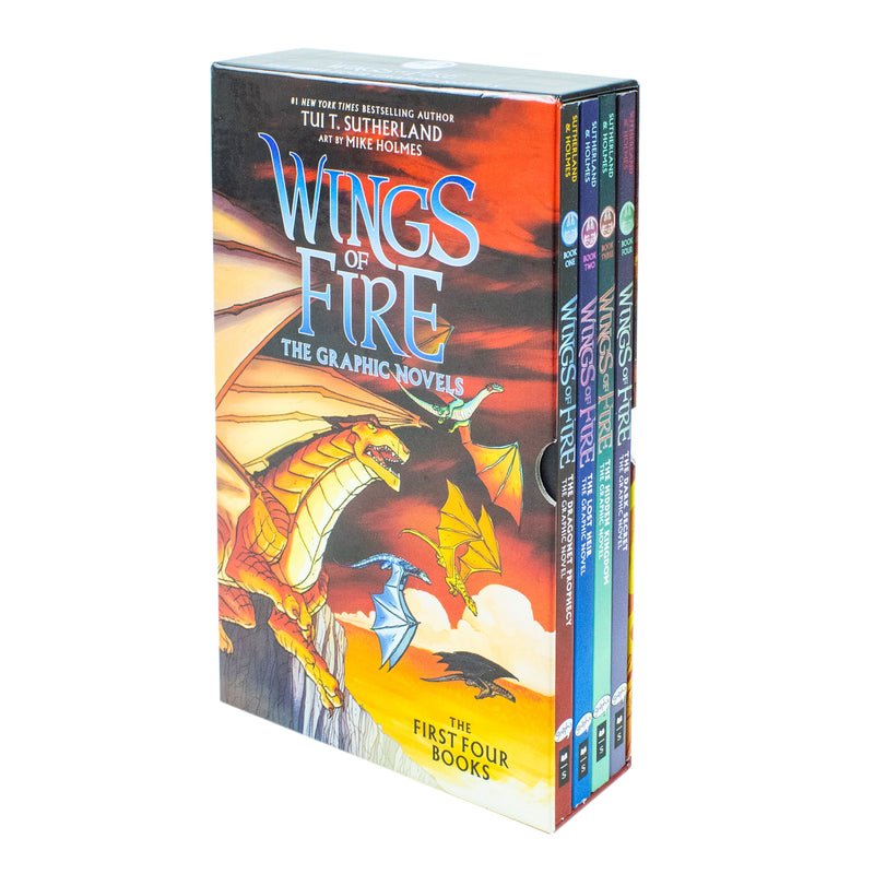 Wings of Fire Graphix Paperback 4 Books Box Set (The Dragonet Prophecy, Lost Heir, Hidden Kingdom, Dark Secret) - The Book Bundle