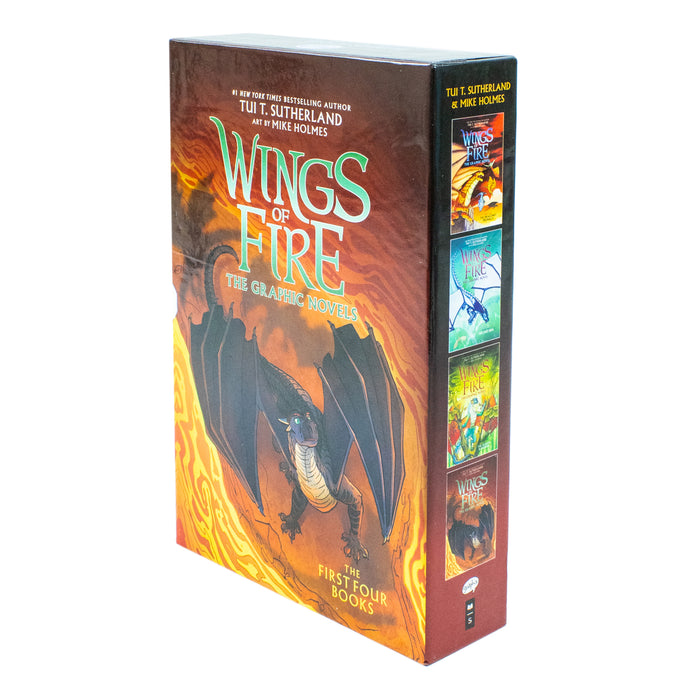Wings of Fire Graphix Paperback 4 Books Box Set (The Dragonet Prophecy, Lost Heir, Hidden Kingdom, Dark Secret) - The Book Bundle