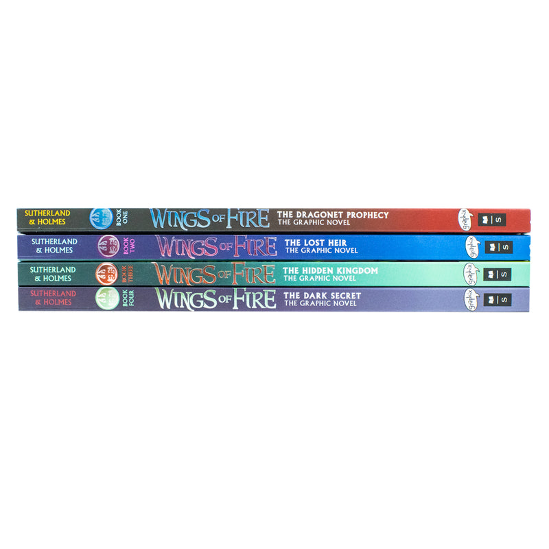 Wings of Fire Graphix Paperback 4 Books Box Set (The Dragonet Prophecy, Lost Heir, Hidden Kingdom, Dark Secret) - The Book Bundle