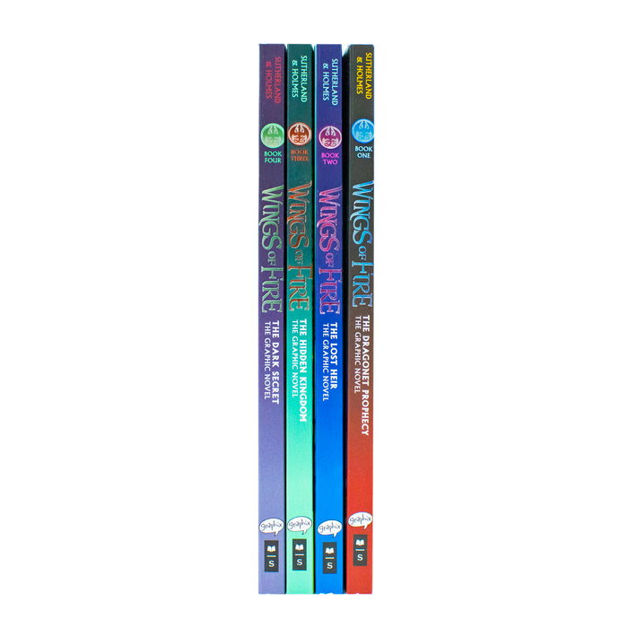 Wings of Fire Graphix Paperback 4 Books Box Set (The Dragonet Prophecy, Lost Heir, Hidden Kingdom, Dark Secret) - The Book Bundle