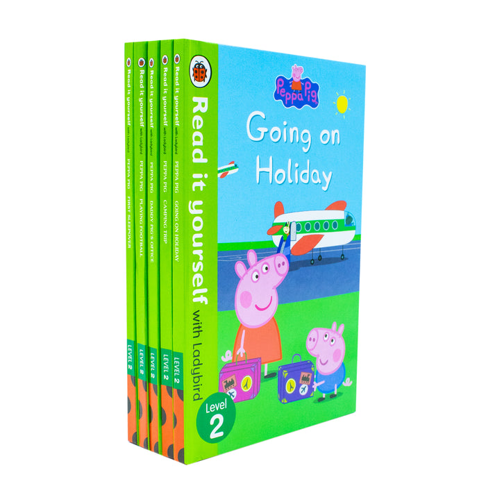 Peppa Pig Read It Yourself with Ladybird Level 2, 5 Books Collection Set PB NEW - The Book Bundle