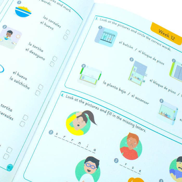 Spanish for Everyone Junior 5 Words a Day: Learn and Practise 1,000 Spanish Words by DK - The Book Bundle