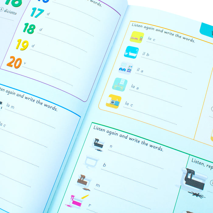 Italian for Everyone Junior 5 Words a Day: Learn and Practise 1,000 Italian Words by DK - The Book Bundle