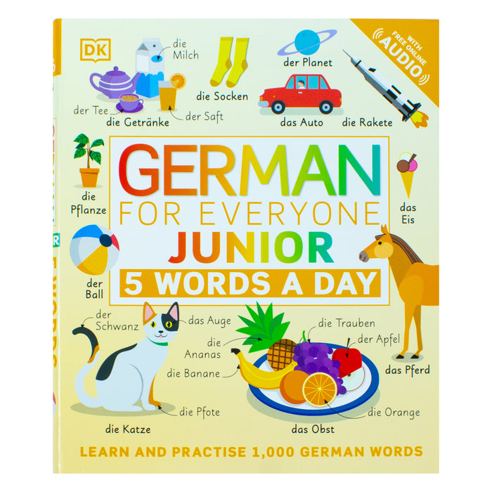 German for Everyone Junior 5 Words a Day: Learn and Practise 1,000 German Words by DK - The Book Bundle