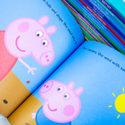 Peppa Pig The Amazing Collection 1-50 red box set of ladybird books by Peppa Pig, featuring colorful book covers.