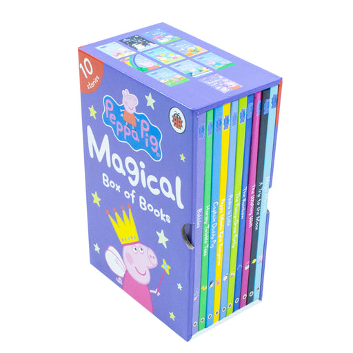 Peppa Pig Peppas Magical Box of Books 10 Stories Collection Set (Bubbles, Horsey Twinkle Toes) - The Book Bundle