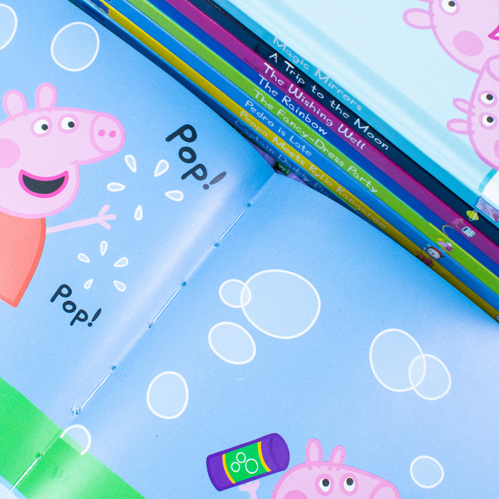 Peppa Pig Peppas Magical Box of Books 10 Stories Collection Set (Bubbles, Horsey Twinkle Toes) - The Book Bundle