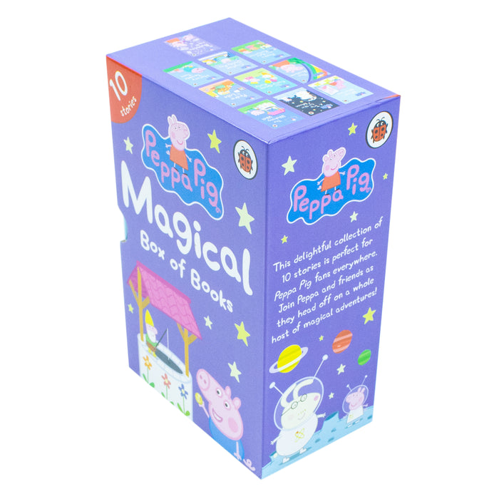 Peppa Pig Peppas Magical Box of Books 10 Stories Collection Set (Bubbles, Horsey Twinkle Toes) - The Book Bundle