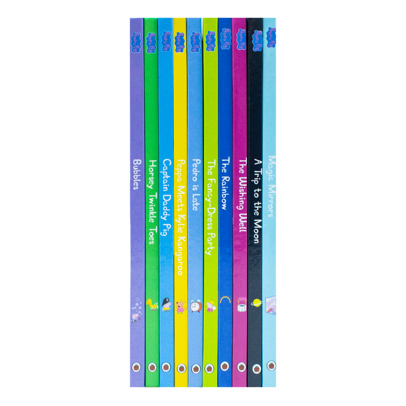 Peppa Pig Peppas Magical Box of Books 10 Stories Collection Set (Bubbles, Horsey Twinkle Toes) - The Book Bundle