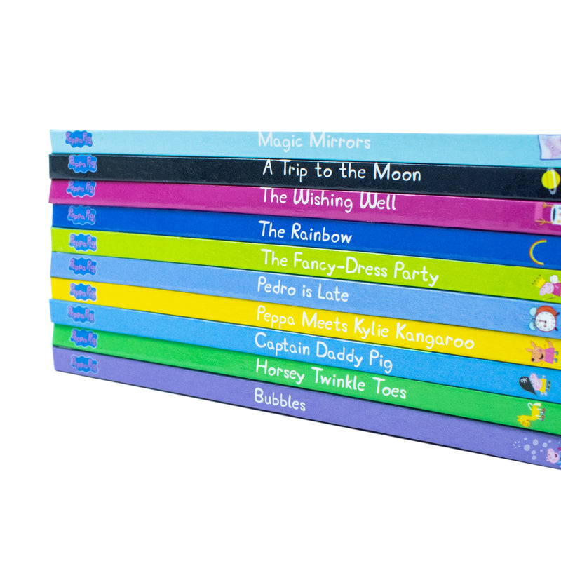 Peppa Pig Peppas Magical Box of Books 10 Stories Collection Set (Bubbles, Horsey Twinkle Toes) - The Book Bundle