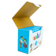 Ladybird Read It Yourself Tuck Box Level 3 set featuring 8 children's storybooks including "The Elves and the Shoemaker" with colorful covers.