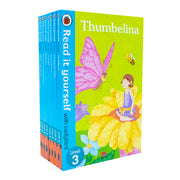 Ladybird Read It Yourself Level 3 Tuck Box with 8 storybooks, including The Elves and the Shoemaker, for young readers.