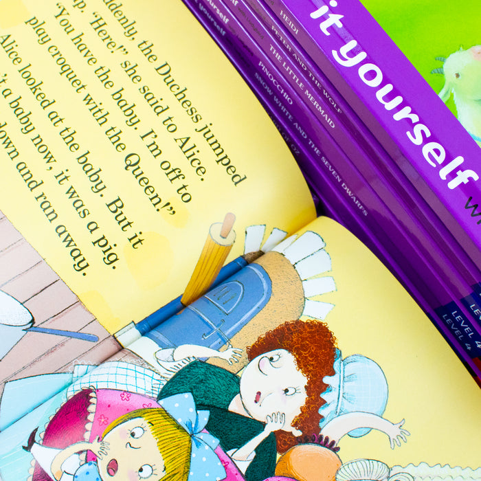 Ladybird Read it Yourself Tuck Box Level 4: 8 Books Box Set (Heidi, The Little Mermaid) - The Book Bundle
