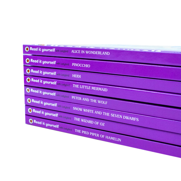 Ladybird Read it Yourself Tuck Box Level 4: 8 Books Box Set (Heidi, The Little Mermaid) - The Book Bundle