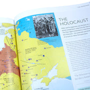 Detailed World War II map by DK showing key locations and battles, with historical annotations and colorful map design.