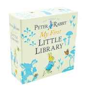 Set of four Beatrix Potter Peter Rabbit My First Little Library board books on words, shapes, numbers, and colors by Penguin.