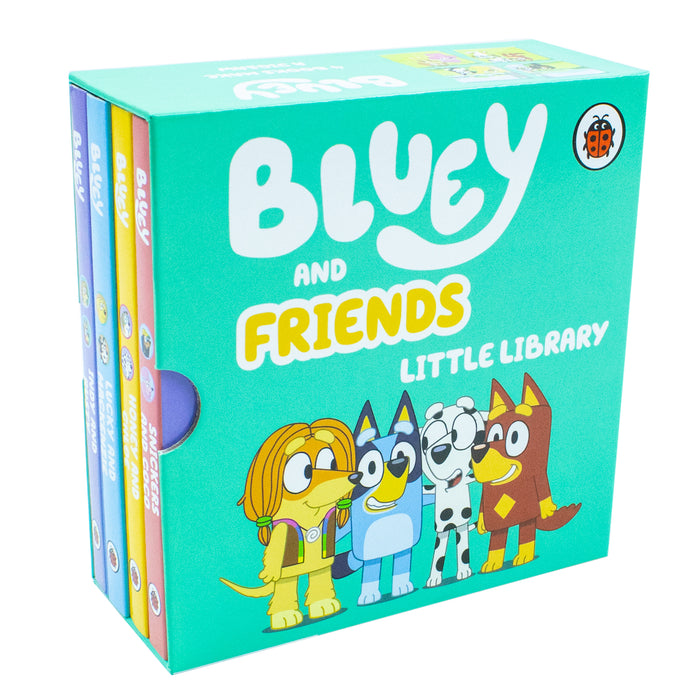 Bluey and Friends Little Library 4 Board Book Collection Box Set (Snickers and Coco, Honey and Chloe) - The Book Bundle