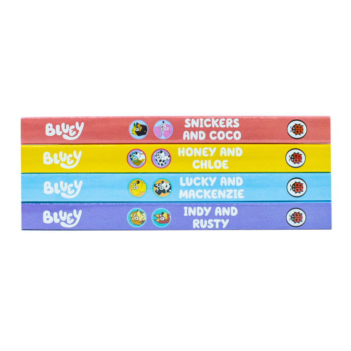 Bluey and Friends Little Library 4 Board Book Collection Box Set (Snickers and Coco, Honey and Chloe) - The Book Bundle