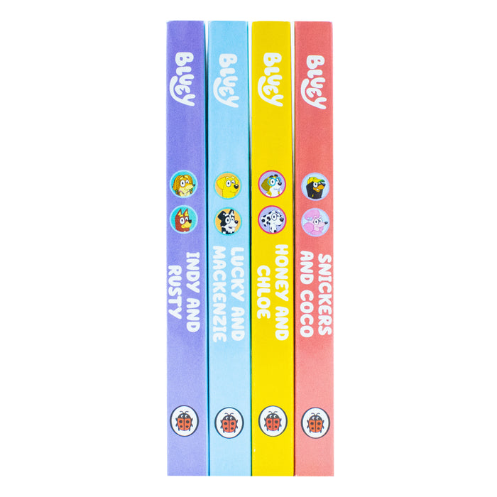 Bluey and Friends Little Library 4 Board Book Collection Box Set (Snickers and Coco, Honey and Chloe) - The Book Bundle