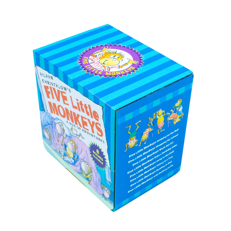 Five Little Monkeys Adventures 8 Books Collection Box Set By Eileen Christelow (Jumping on the Bed) - The Book Bundle