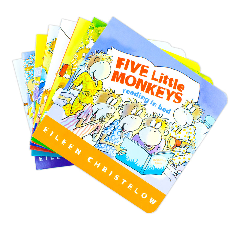 Five Little Monkeys Adventures 8 Books Collection Box Set By Eileen Christelow (Jumping on the Bed) - The Book Bundle