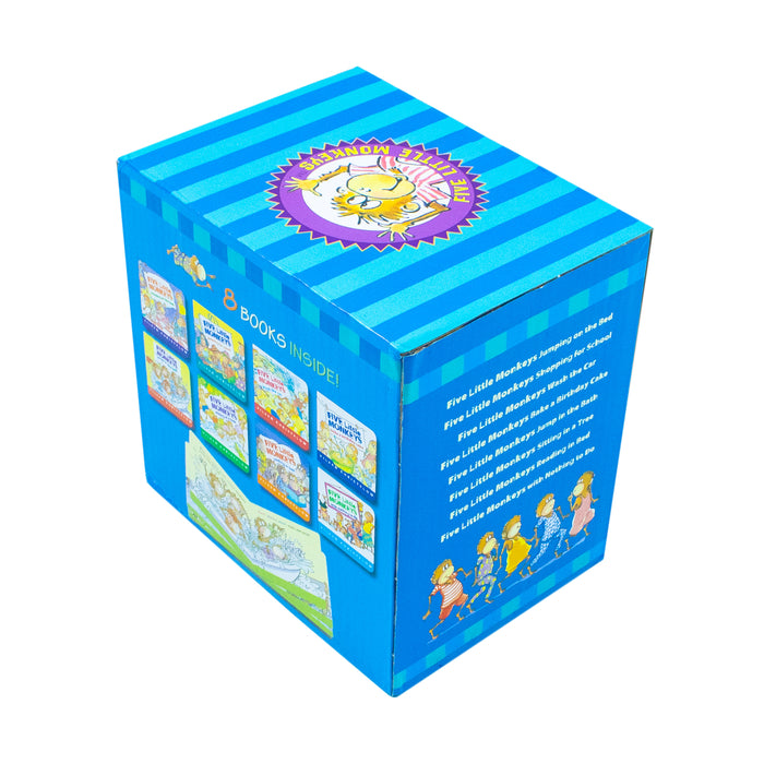 Five Little Monkeys Adventures 8 Books Collection Box Set By Eileen Christelow (Jumping on the Bed) - The Book Bundle