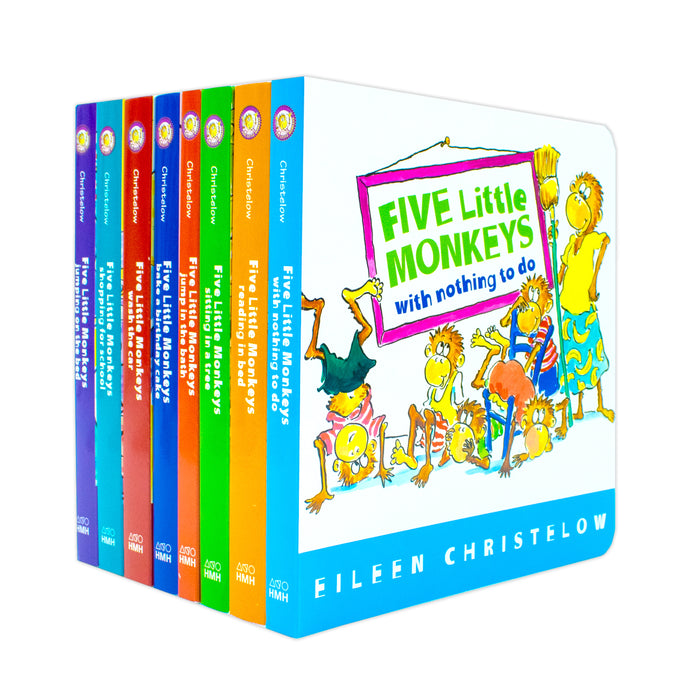 Five Little Monkeys Adventures 8 Books Collection Box Set By Eileen Christelow (Jumping on the Bed) - The Book Bundle