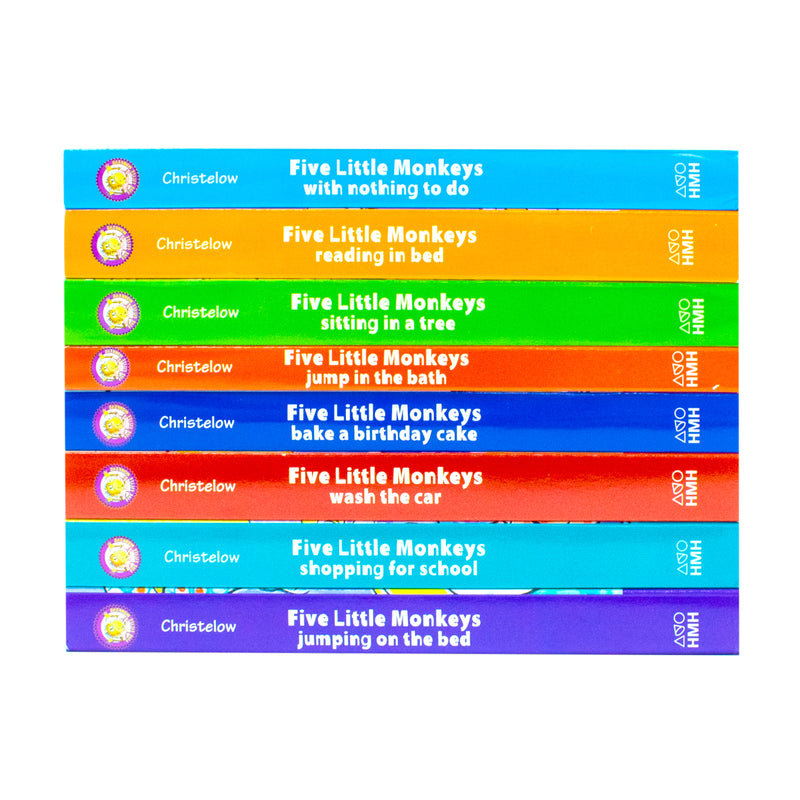 Five Little Monkeys Adventures 8 Books Collection Box Set By Eileen Christelow (Jumping on the Bed) - The Book Bundle