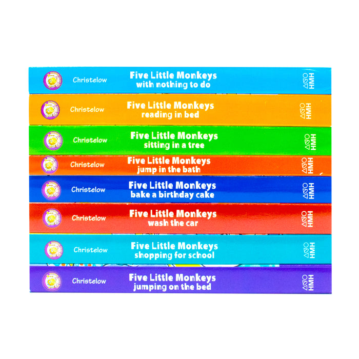 Five Little Monkeys Adventures 8 Books Collection Box Set By Eileen Christelow (Jumping on the Bed) - The Book Bundle