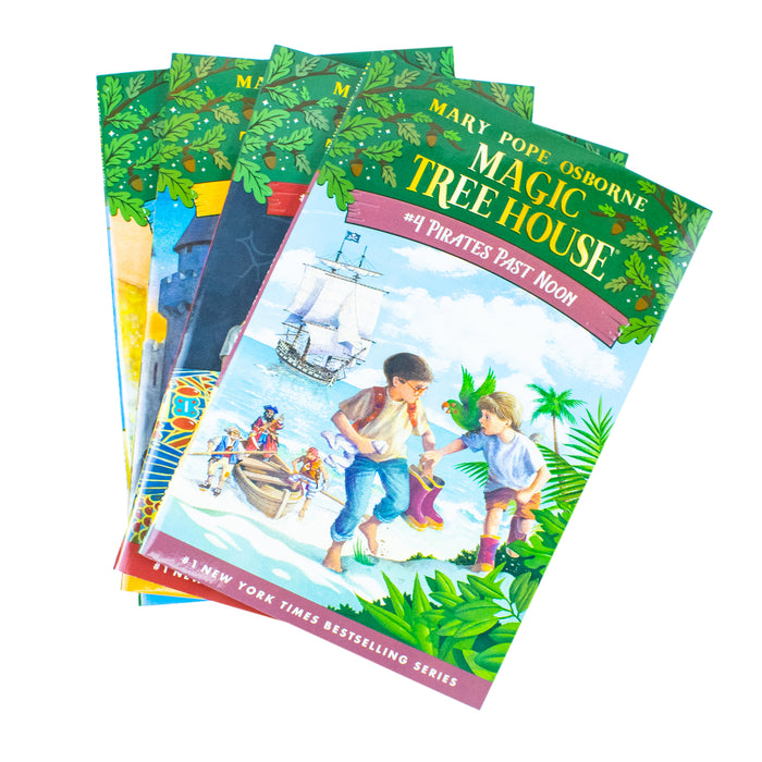 Magic Tree House #1-4: Dinosaurs Before Dark / The Knight at Dawn / Mummies in the Morning / Pirates Past Noon (Magic Tree House Collection) - The Book Bundle