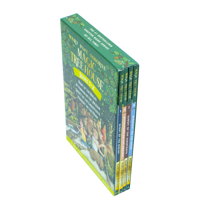 Magic Tree House Volumes 5-8 Boxed Set: Night of the Ninjas / Afternoon on the Amazon / Sunset of the Sabertooth / Midnight on the Moon (Magic Tree House (R)) - The Book Bundle