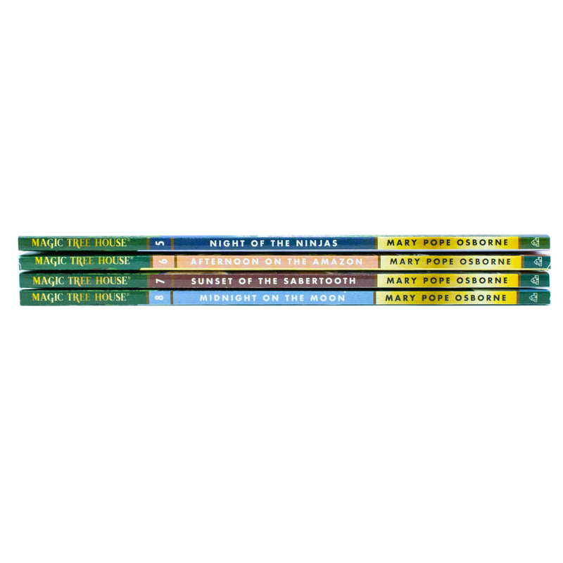 Magic Tree House Volumes 5-8 Boxed Set: Night of the Ninjas / Afternoon on the Amazon / Sunset of the Sabertooth / Midnight on the Moon (Magic Tree House (R)) - The Book Bundle