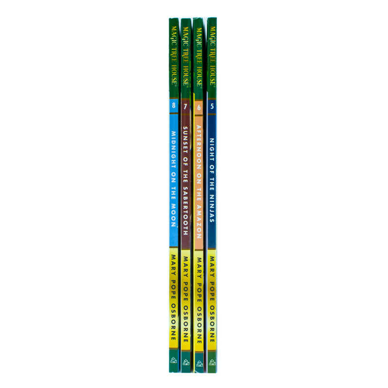 Magic Tree House Volumes 5-8 Boxed Set: Night of the Ninjas / Afternoon on the Amazon / Sunset of the Sabertooth / Midnight on the Moon (Magic Tree House (R)) - The Book Bundle