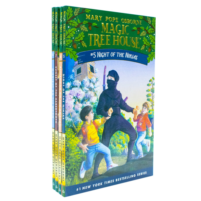 Magic Tree House Volumes 5-8 Boxed Set: Night of the Ninjas / Afternoon on the Amazon / Sunset of the Sabertooth / Midnight on the Moon (Magic Tree House (R)) - The Book Bundle