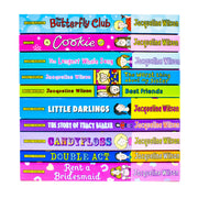 Jacqueline Wilson 10-book collection set by Corgi Ltd. featuring titles like Double Act, Tracy Beaker, Candyfloss, and Rent a Bridesmaid