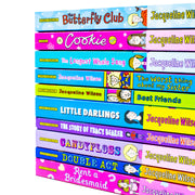 Set of 10 Jacqueline Wilson books including Double Act, Tracy Beaker, Candyfloss, and Rent a Bridesmaid, by Corgi Ltd.