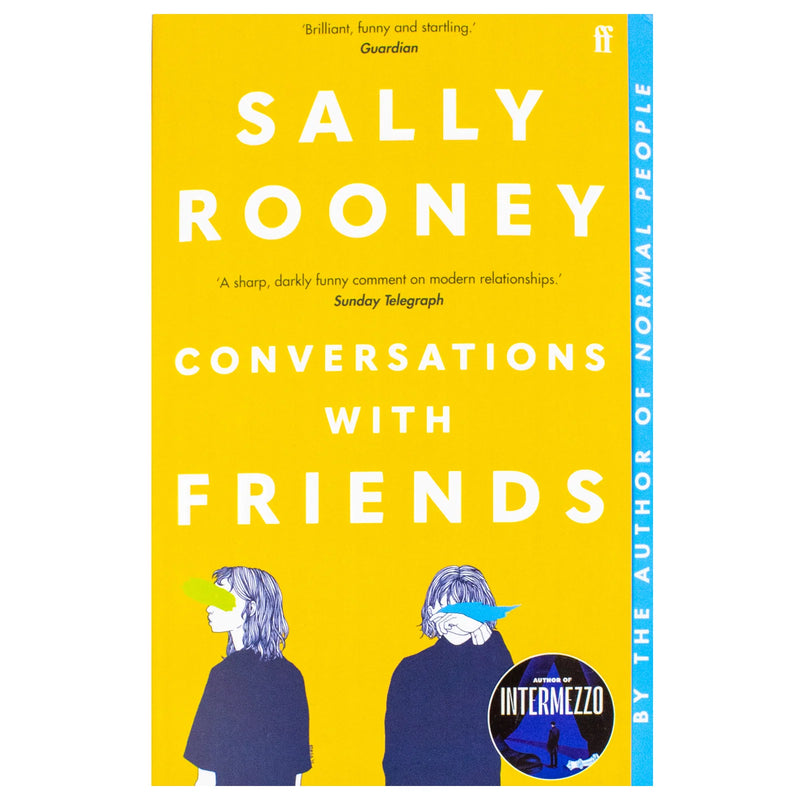 Paperback of Conversations With Friends by Sally Rooney, a fiction novel published by Faber & Faber, with a cover image showing the title and author.