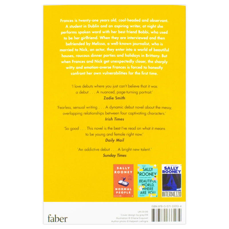 Paperback copy of Conversations With Friends by Sally Rooney, a fiction novel published by Faber & Faber, featuring the book cover.