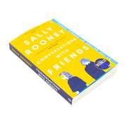 Paperback of Conversations With Friends novel by Sally Rooney, published by Faber & Faber, with a cover featuring the book's title.