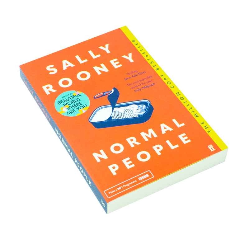 Paperback of "Normal People" by Sally Rooney, Faber & Faber edition, featuring the book cover with title and author's name.