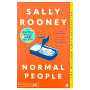 Paperback of "Normal People" by Sally Rooney, published by Faber & Faber, featuring the book cover with title and author.