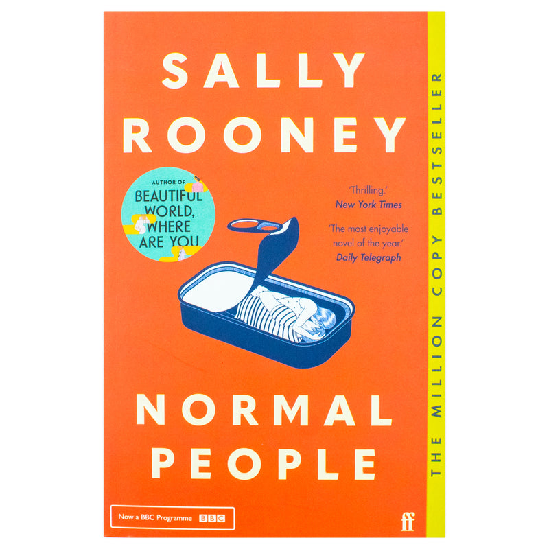 Paperback of "Normal People" by Sally Rooney, published by Faber & Faber, featuring the book cover with title and author.
